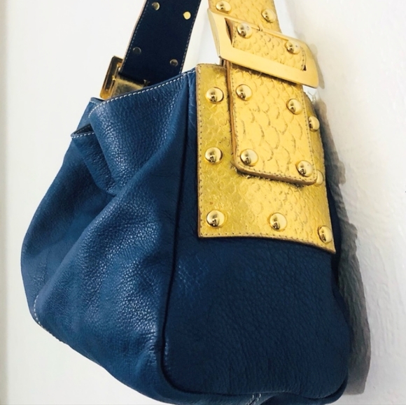 Pulicati Italia Royal Blue Leather Purse - Picture 3 of 6